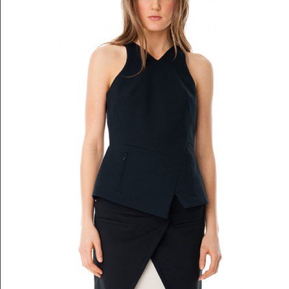 Tibi City Stretch V Neck Top Nwt